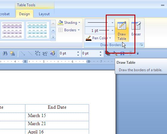 ADD BORDERS AS NEEDED As you begin to type text into the cells of your table, you will see where you want to place horizontal borders.