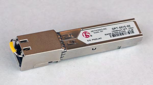 Transceiver Modules Copper SFP modules These copper GbE SFP transceiver modules are supported in F5 products.