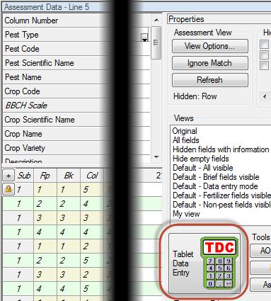 Tablet Data Entry Component of