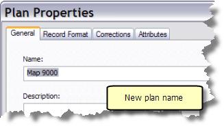 9. Click the Record Format tab to specify the units that you will be working with in this plan.