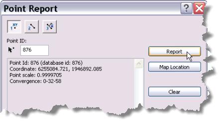 You will now merge the close points. To locate the points, you will use the point reporting tool located on the Parcel Editor toolbar. 17.