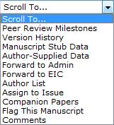 Clarivate Analytics ScholarOne Manuscripts Editor User Guide Page 49 Scroll To To jump directly to a section of the
