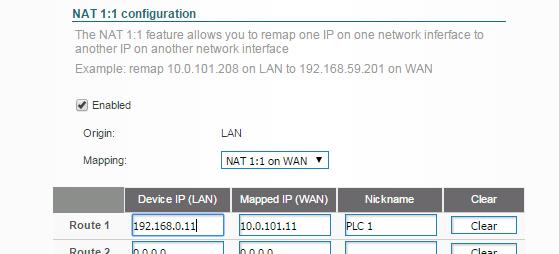 From the PC on the remote site LAN (device A on our example), the PLC (device B