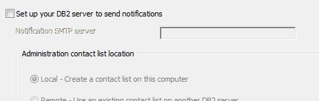 15. Leave the default option for the DB2 tools catalog and click the Next button. 16.