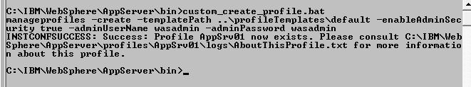 13. After several minutes the command should complete and return to the command prompt without errors.