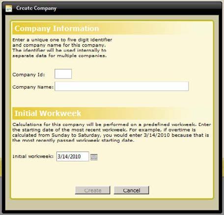 SECTION II: INITIAL SETUP OF A COMPANY Once Web Edition 3.0 is installed, you need to set up a company.