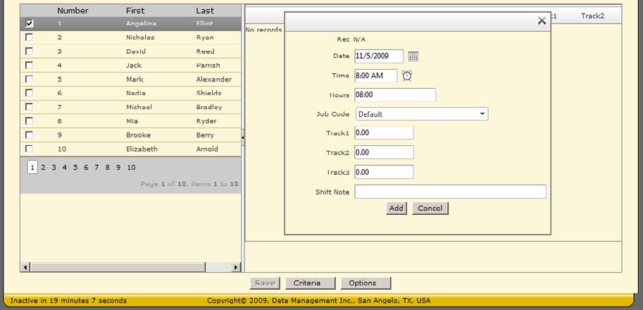5.2. Enter Time Sheets Although time sheets may be entered in Edit Hours and Quick Add Hours, this screen allows for even faster time sheet entry and is ideal in situations where one needs to enter a
