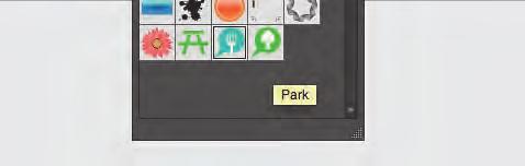 Click the Park symbol in the panel. M A R K E T S T HUDSON ST PARK AVE FACTORY ST 7 Choose Select > Deselect.