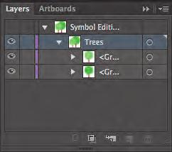 Symbol layers When you edit a symbol using any of the methods described, open the Layers panel and you will see that the symbol has its own layering.