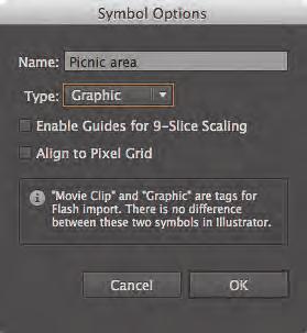 Editing symbol options Using the Symbols panel, you can easily rename or change other options for a symbol, which then updates all the symbol instances in the artwork.