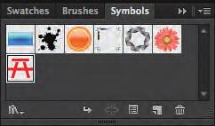 Tip: If you want to see the symbol names rather than the symbol pictures, choose Small List View or Large List View from the Symbols panel menu ( ).