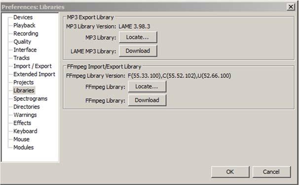 If you do not know how your sound file will next be used you may wish to export it as a universal file format.
