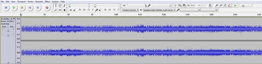 The two waveforms are joined into one track, so in this format you must edit both at the same time.