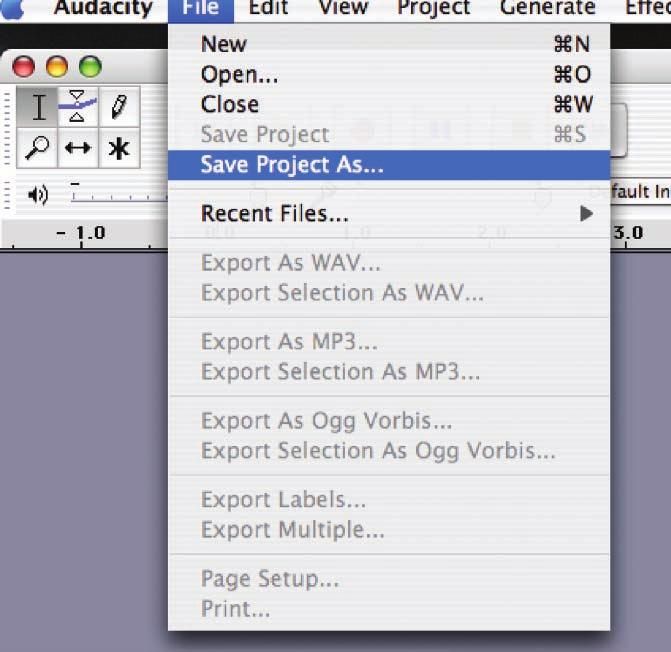 Recording Albums with Audacity To get started with Audacity, follow the instructions below.