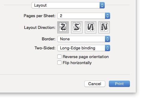 .PRINTING FROM MAC OS APPLICATIONS Printing multiple pages per sheet Lays out multiple pages on one sheet (N-up printing).