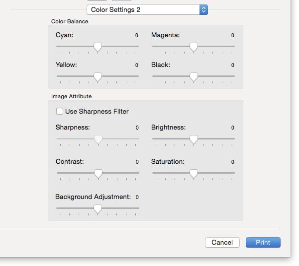 .PRINTING FROM MAC OS APPLICATIONS Adjusting the color balance and image quality Select [Print] from the [File] menu of the application.