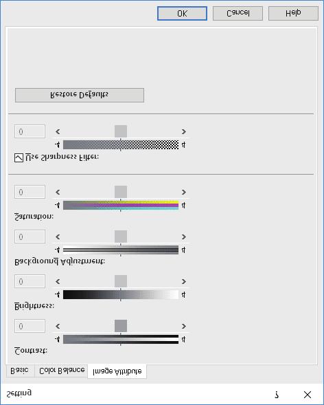 color system (color MFP). Display the [Image Quality] tab menu. Click [Setting].