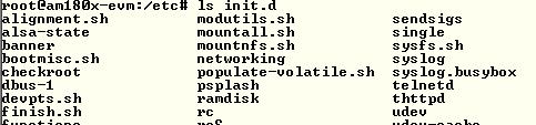 Initialization Directory (SysV) Initialization Directory /etc/init.d in the root file system All System initialization files are typically stored in this directory.