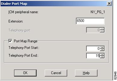 Configuration Instructions Chapter 5 Sample Call Center Configuration How to configure the Dialer Port Map Step 1 Step 2 Step 3 Click the Port Map Selection tab to display the port map configuration.