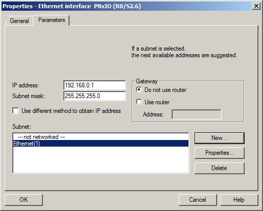 PROFINET IO 5.3 Configuring PROFINET IO with SIMOTION 5. Enter the required IP address and the subnet mask here. Click OK to confirm. 6.