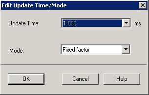 PROFINET IO 5.3 Configuring PROFINET IO with SIMOTION 3. Click Edit. You can select the refresh time in the Edit refresh time dialog. 4. Click OK to confirm.
