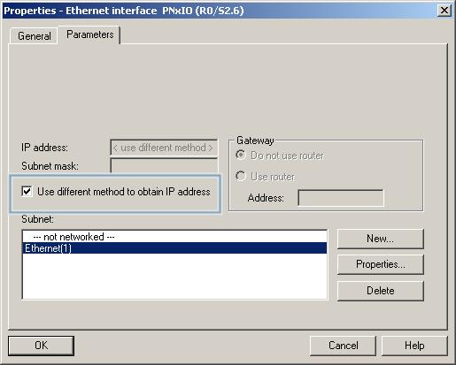 PROFINET IO 5.3 Configuring PROFINET IO with SIMOTION Obtaining the IP address using a different method 1.