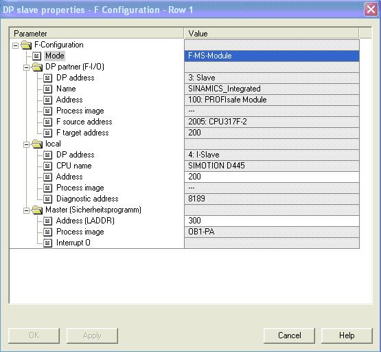 PROFIsafe 9.6 PROFIsafe via PROFIBUS 9. In HW Config for the F-CPU, connect the preconfigured SIMOTION station to the F-CPU (hardware catalog: PROFIBUS DP > Preconfigured stations...).