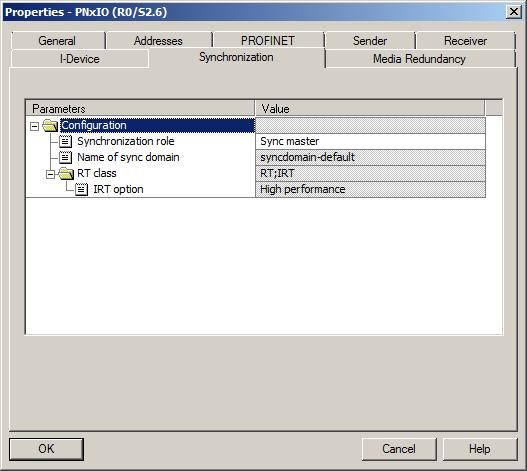 PROFINET IO 5.1 PROFINET IO overview Procedure When configuring isochronous applications, proceed as follows in HW Config: 1. Set the synchronization role for the IO controller to Sync Master.