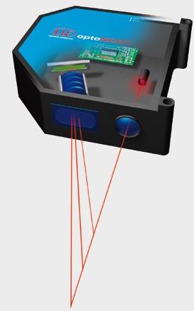 Laser-based optical displacement sensors measure from a large distance to the target using a very small spot which enables measurements on the very small parts.