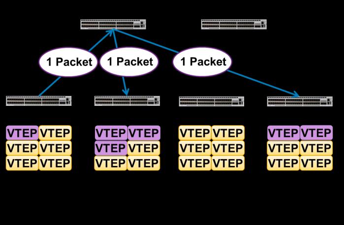 Multicast mode uses multicast in the underlay network to service BUM traffic.