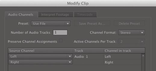 Modifying clips Adobe Premiere Pro uses metadata associated with clips to know how to play them back.