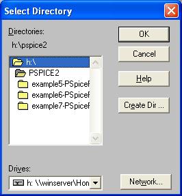Select the h:\ directory and click on Create Dir Enter