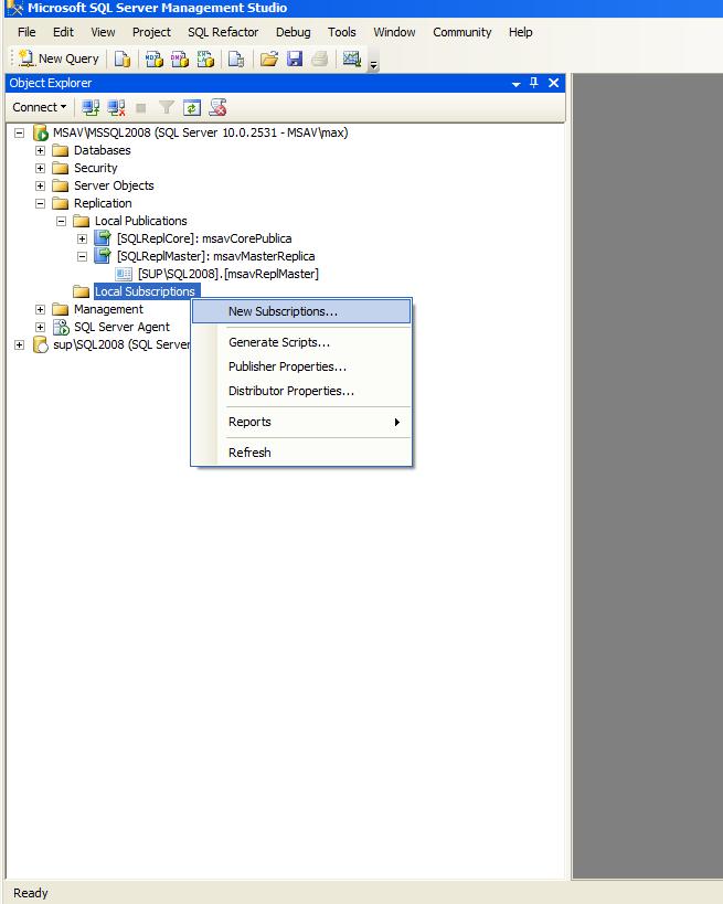 2. In SQL Server Management Studio, expand the database, expand