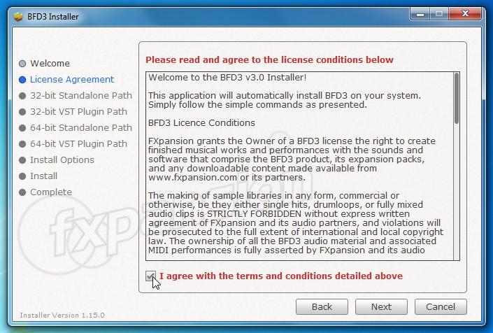 Installing BFD3 software - Windows 9 5 You now need to specify the location of your 32-bit VSTplugins folder.