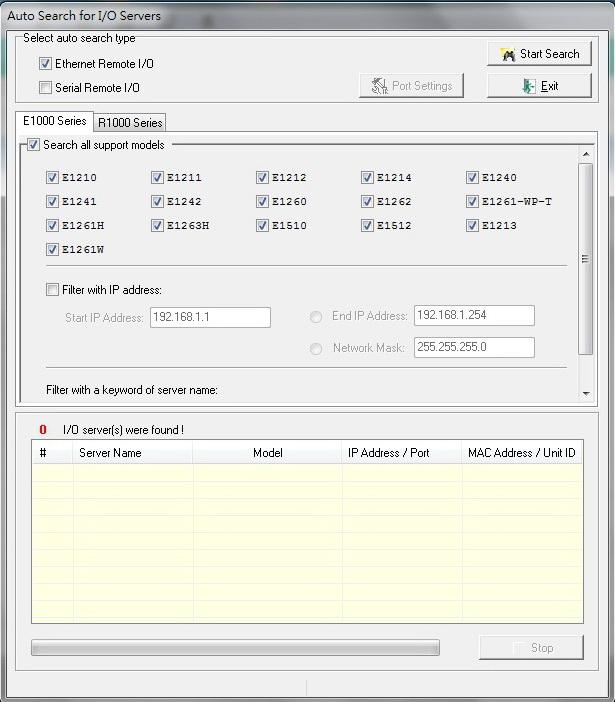 Using iosearch iosearch Setup System Several operations are possible from the System menu.