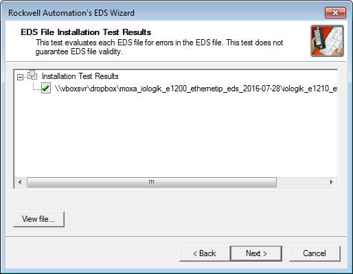 Select EDS file folder 5.