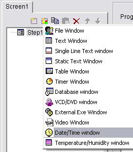 Chapter 10 Date and Time 10.1 Create Date/Time Window Click the New Window button, and select Date/Time Window in image 10-1 to create a new Date/Time Window, as shown in image 10-2. Image 10-1 10.