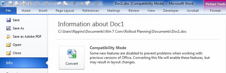 Key Considerations with Word Documents (*.docx) 1.