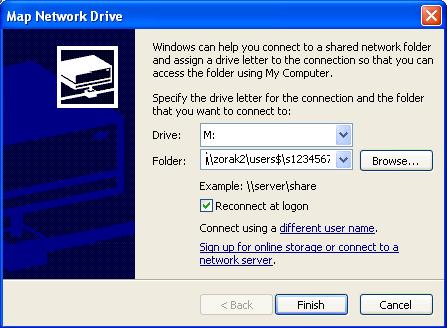 Part 3: Connecting to your Student Network Drive (M: Drive) on Windows
