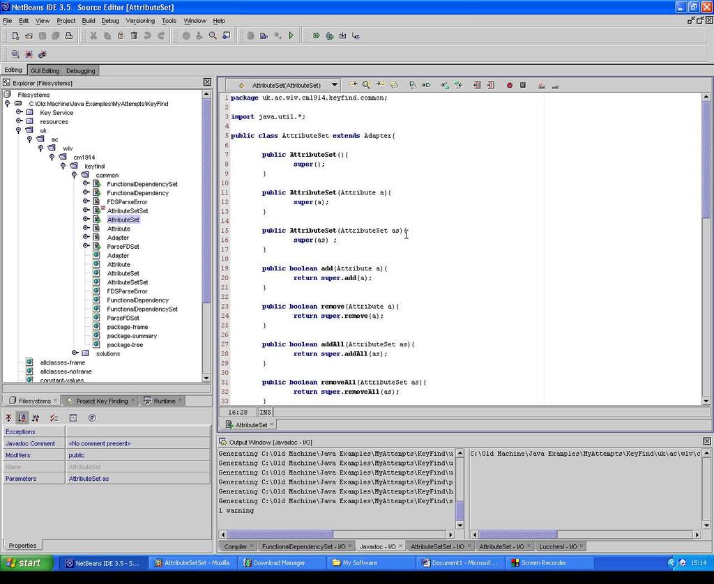 Using NetBeans to document code The NetBeans IDE can be used to help generate Javadoc documentation and to check that the documentation is complete.