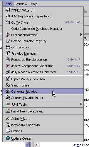 The Javadoc can be generated and viewed by selecting Generate Javadoc from the NetBeans