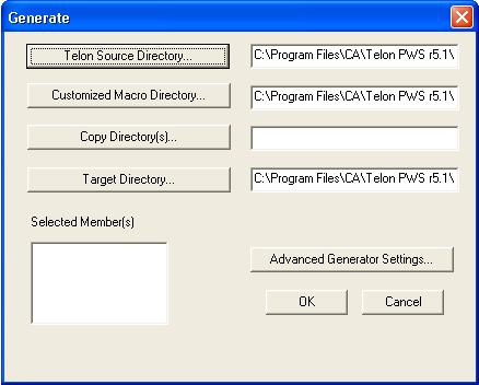 Generate a COBOL or PL/I Program How to Generate Source Code Generate Dialog The Generate option uses exported CA Telon source to produce native COBOL and PL/I programs.
