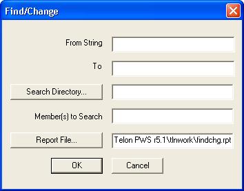 Miscellaneous Utilities Run the Find/Change Utility The Find/Change utility changes text strings in any ASCII text file and produces a report that documents the changes.