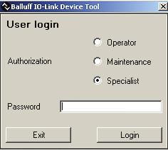 Before starting the IO-Link Device Tool the must be correctly connected to the PC and IO-Link device. Changing IO-Link devices is permitted only in offline mode.