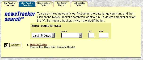 Click the drop-down arrows (or enter information) in this section to select date