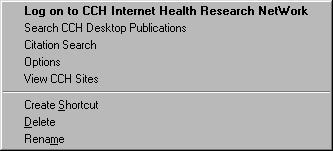 Getting Started To log in to CCH Internet Research NetWork from your desktop Note: If you d like to log in to Internet Research NetWork from your desktop, you ll need to install Login Express.