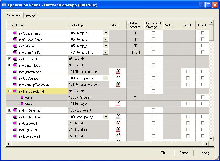 FX Tools Software Package - FX Builder User s Guide 101 Using the Application Points Plug-in The application points plug-in lists all application points and allows you to configure application