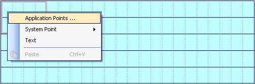 Position your cursor to where you want to insert the application point. 3. Right-click the area and select Application Points (X324HFigure 153X).