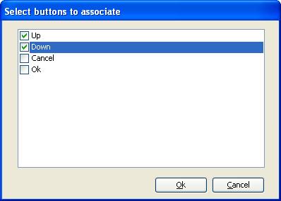 The Select Buttons to Associate window appears (X335HFigure 163X).