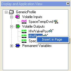 Figure 181: Adding an Application Point to a Web Page Note: You can also select one or more application points from the Display and